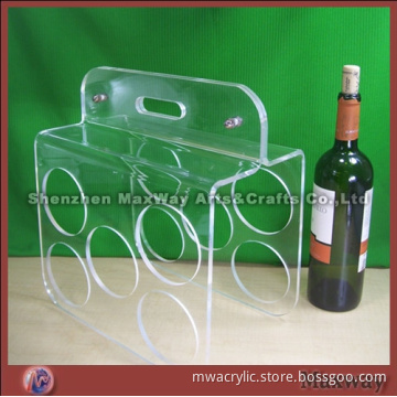 Clear acrylic portable bottle/beer display holder/shelf/rack